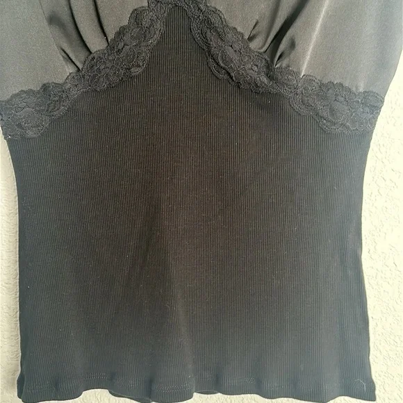 Intimissimi black cami lace satin ribbed M - Picture 5 of 7